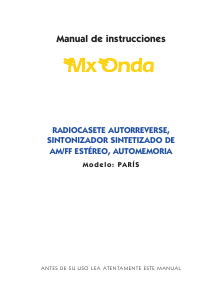 Manual de uso MX Onda Paris Radio para coche