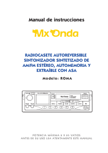 Manual de uso MX Onda Roma Radio para coche