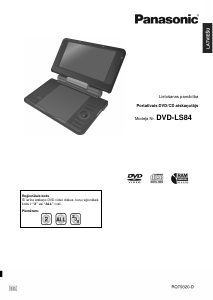 Rokasgrāmata Panasonic DVD-LS84 DVD atskaņotājs