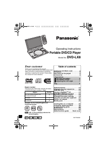 Manual Panasonic DVD-LX8 DVD Player