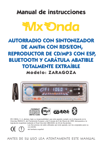 Manual de uso MX Onda Zaragoza Radio para coche