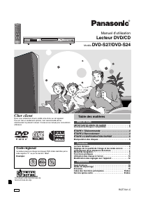 Mode d’emploi Panasonic DVD-S24 Lecteur DVD