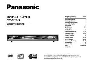 Brugsanvisning Panasonic DVD-S24 DVD afspiller