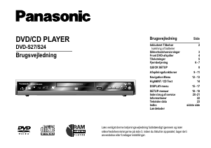 Brugsanvisning Panasonic DVD-S24EG DVD afspiller