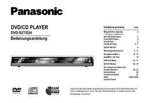 Bedienungsanleitung Panasonic DVD-S24EG DVD-player