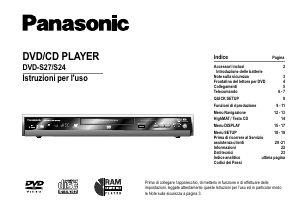 Manuale Panasonic DVD-S27EG Lettore DVD