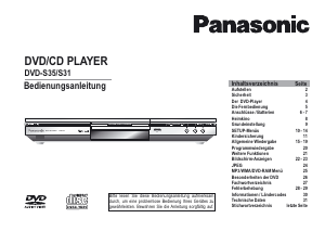 Bedienungsanleitung Panasonic DVD-S31EG DVD-player