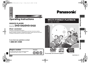Mode d’emploi Panasonic DVD-S42 Lecteur DVD