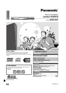 Mode d’emploi Panasonic DVD-S47PC Lecteur DVD