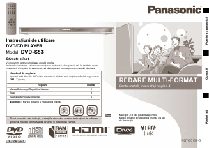 Manual Panasonic DVD-S53 DVD player