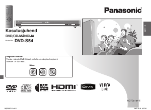 Kasutusjuhend Panasonic DVD-S54 DVD-mängija