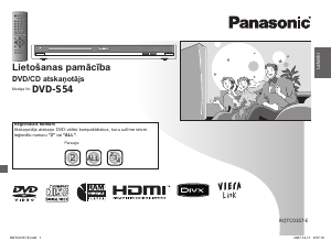 Rokasgrāmata Panasonic DVD-S54 DVD atskaņotājs