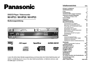 Bedienungsanleitung Panasonic NV-VP23 DVD-video Kombination