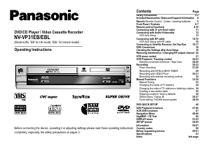 Manual Panasonic NV-VP31 DVD-Video Combination