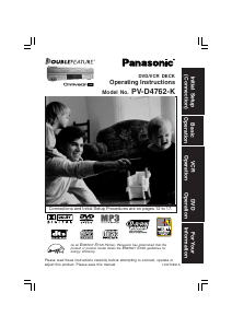 Mode d’emploi Panasonic PV-D4762 Combi DVD-vidéo