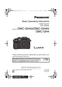 Manual Panasonic DMC-GH4 Digital Camera