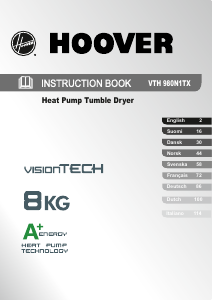 Manuale Hoover VTH 980NA1TX-S Asciugatrice