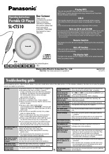 Manual Panasonic SL-CT510 Discman