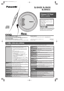 Priručnik Panasonic SL-SX428 Discman