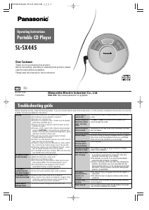 Handleiding Panasonic SL-SX445 Discman