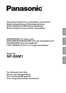 Mode d’emploi Panasonic NP-B6M1 Lave-vaisselle