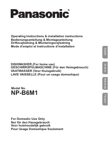 Handleiding Panasonic NP-B6M1FIGB Vaatwasser