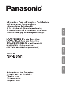 Manual de uso Panasonic NP-B6M1FIGB Lavavajillas