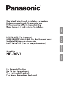 Handleiding Panasonic NP-B6V1FIGB Vaatwasser