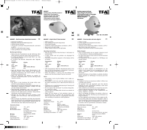 Manual de uso TFA 30.2020 Ducky Termómetro de baño