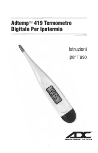 Manuale ADC Adtemp 419 Termometro