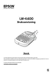 Bruksanvisning Epson LabelWorks LW-K400VP Etikettskriver