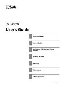 Manual Epson WorkForce ES-500WII Scanner