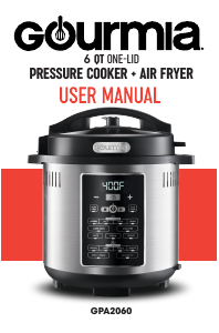 Manual Gourmia GPA2060 Pressure Cooker