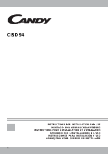 Manual de uso Candy CISD 94 Campana extractora