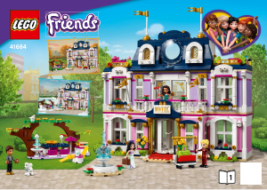 Manual Lego set 41684 Friends O Grande Hotel de Heartlake City