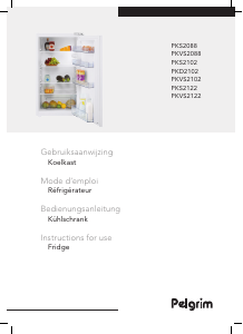 Mode d’emploi Pelgrim PKS2102 Réfrigérateur