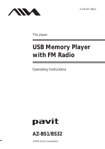 Manual Aiwa AZ-BS1 Pavit Mp3 Player