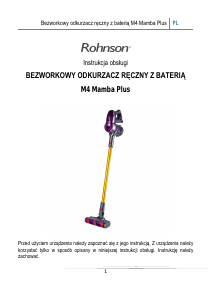 Instrukcja Rohnson M4 Mamba Plus Odkurzacz