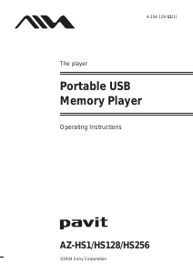 Manual Aiwa AZ-HS256 Pavit Mp3 Player