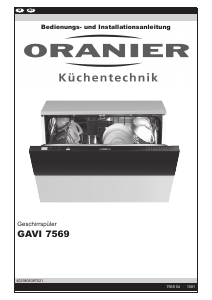 Bedienungsanleitung Oranier GAVI 7569 Geschirrspüler