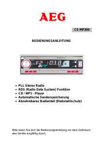 Manual AEG CS MP 300 Car Radio