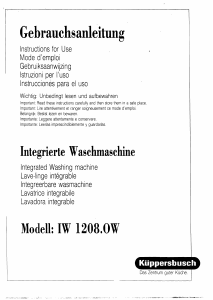 Bedienungsanleitung Küppersbusch IW 1208.0W Waschmaschine