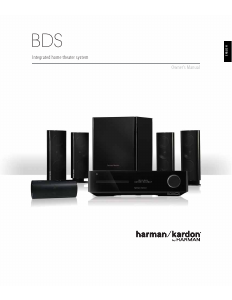 Manual Harman Kardon BDS 330 Home Theater System