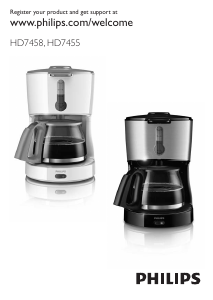 Bruksanvisning Philips HD7455 Kaffemaskin