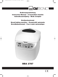 Bedienungsanleitung Clatronic BBA 2787 Brotbackautomat