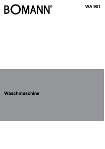Bedienungsanleitung Bomann WA 901 Waschmaschine