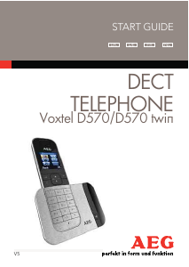 Bedienungsanleitung AEG Voxtel D570 Schnurlose telefon