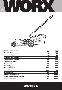 Manual de uso Worx WG707E Cortacésped