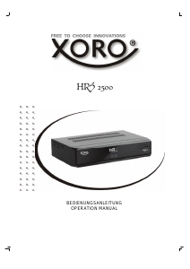 Manual Xoro HRS 2500 Digital Receiver
