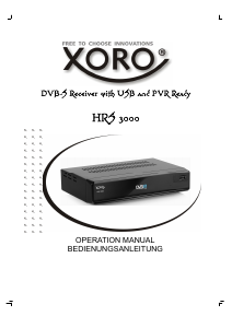 Manual Xoro HRS 3000 Digital Receiver